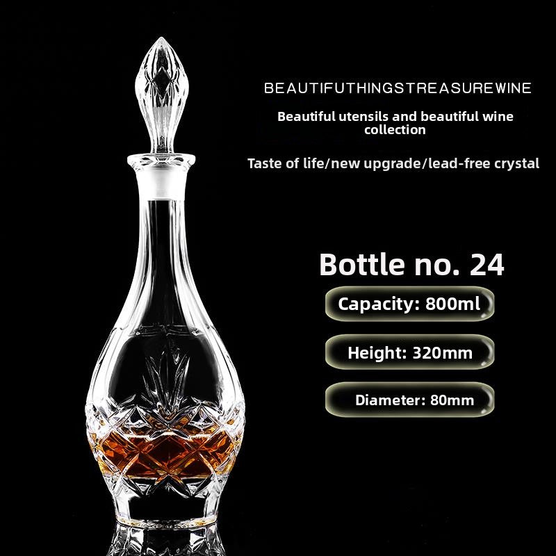 Large glass wine bottle