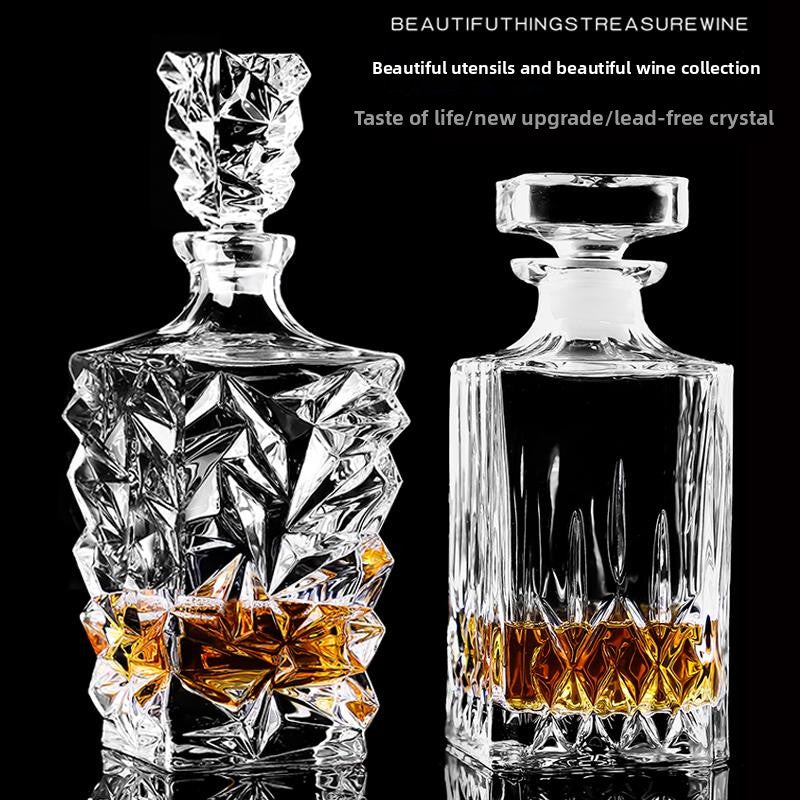 Large glass wine bottle