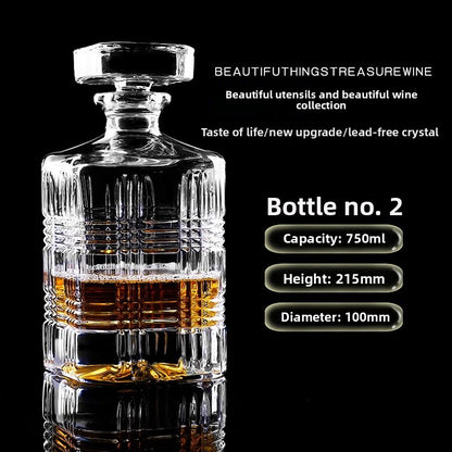 Large glass wine bottle