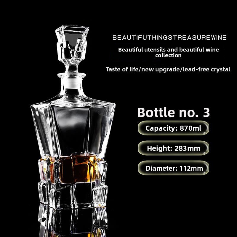 Large glass wine bottle