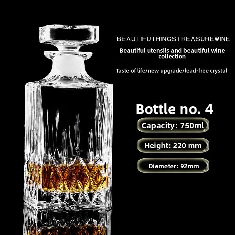 Large glass wine bottle