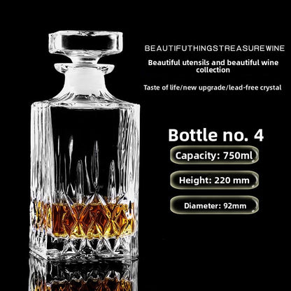 Large glass wine bottle