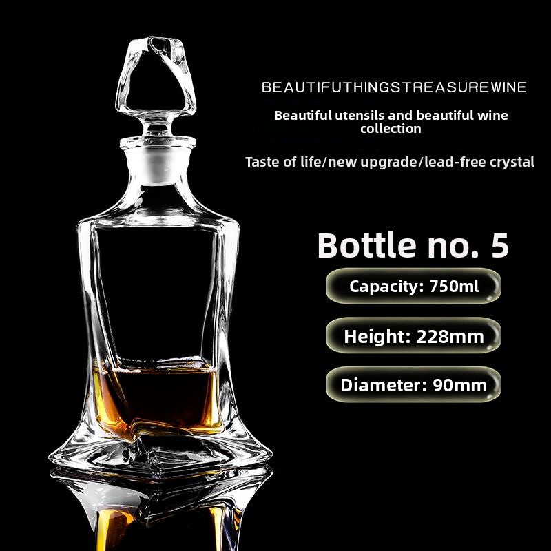 Large glass wine bottle