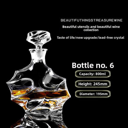 Large glass wine bottle