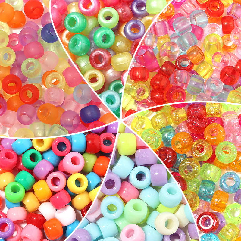 Large-hole plastic beads