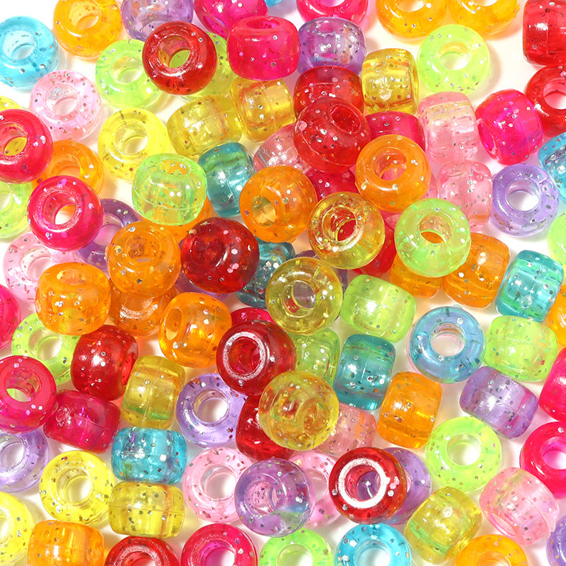 Large-hole plastic beads