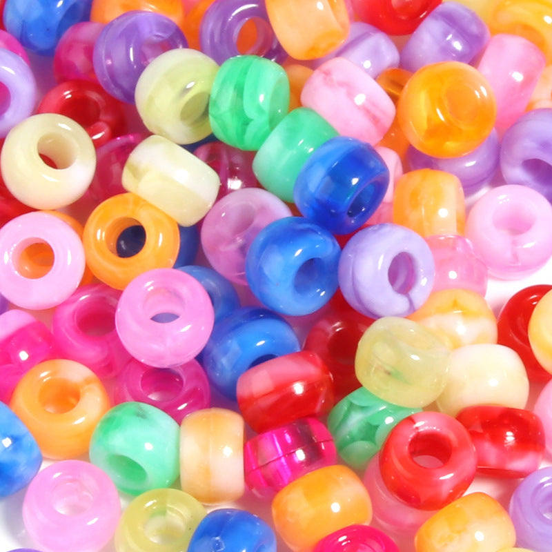 Large-hole plastic beads