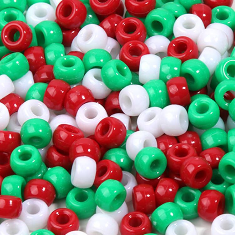 Large-hole plastic beads