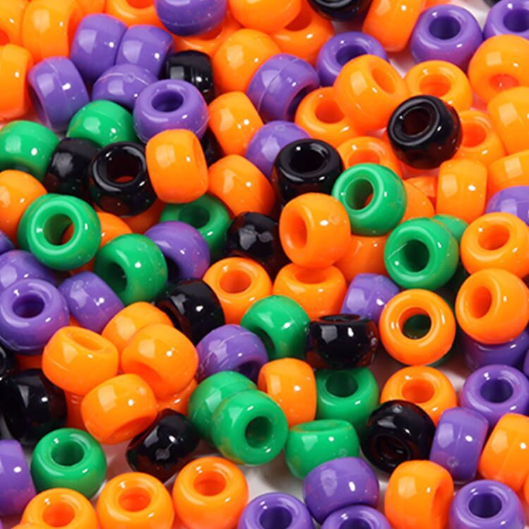 Large-hole plastic beads