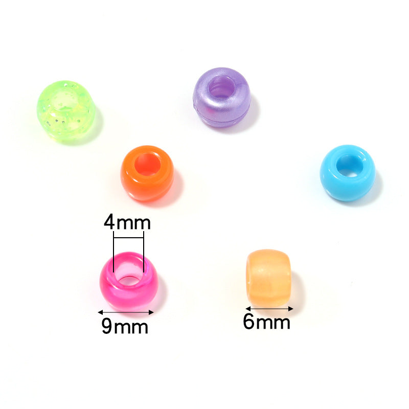 Large-hole plastic beads