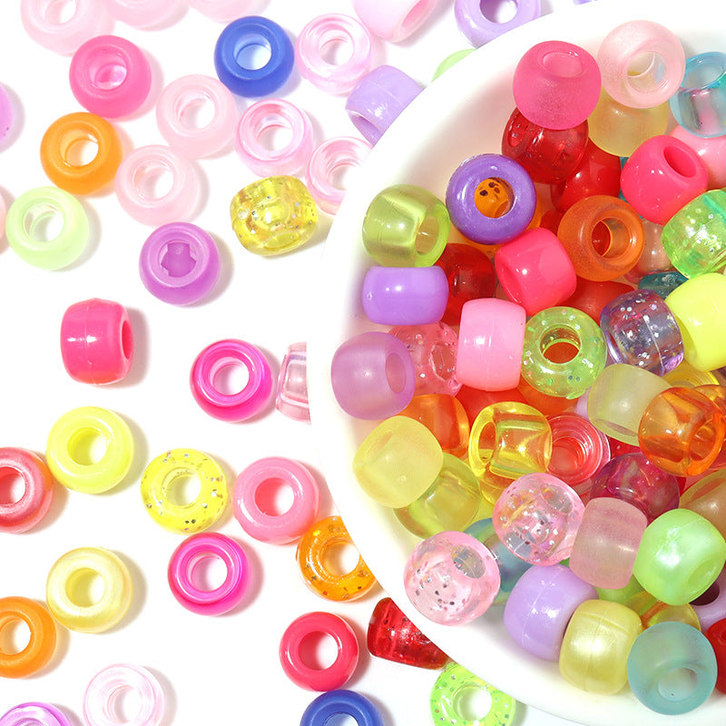 Large-hole plastic beads