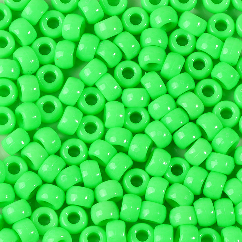 Large-hole plastic beads