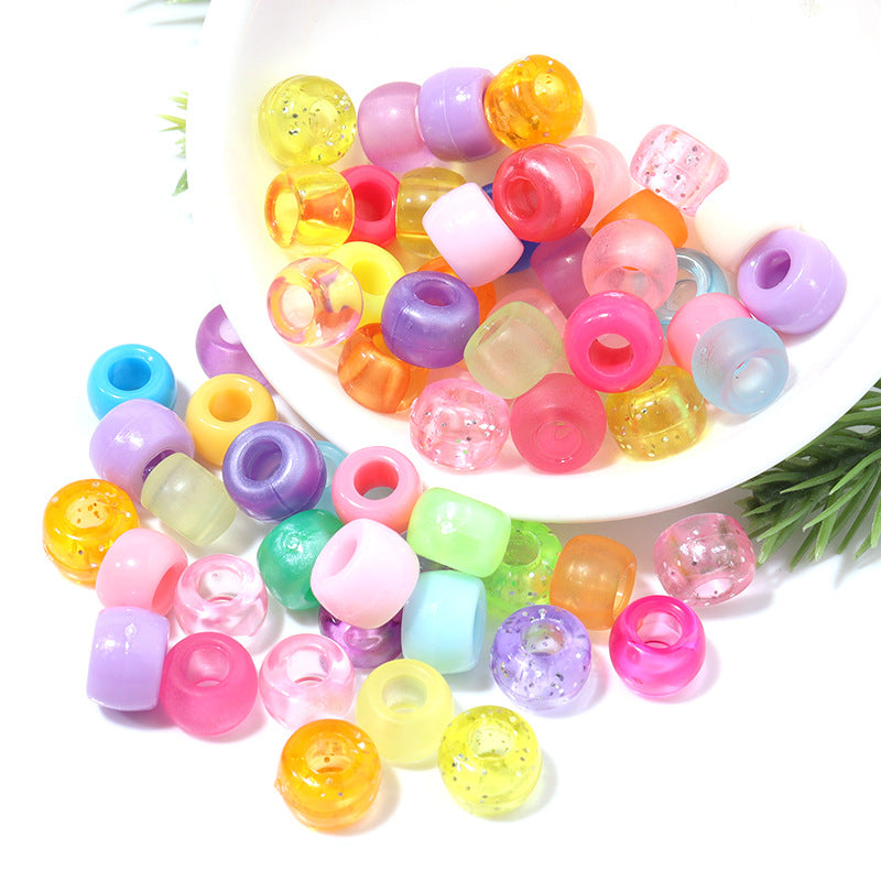 Large-hole plastic beads