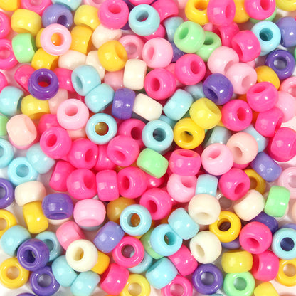 Large-hole plastic beads