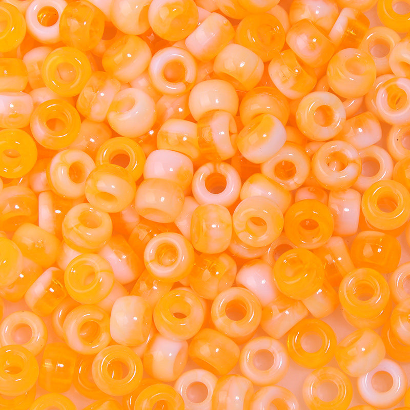 Large-hole plastic beads