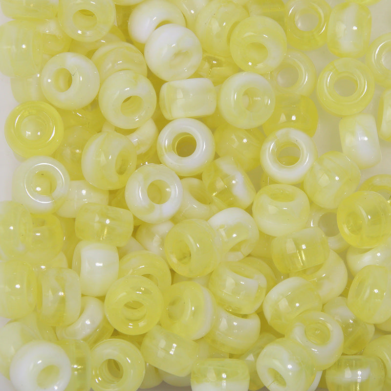 Large-hole plastic beads