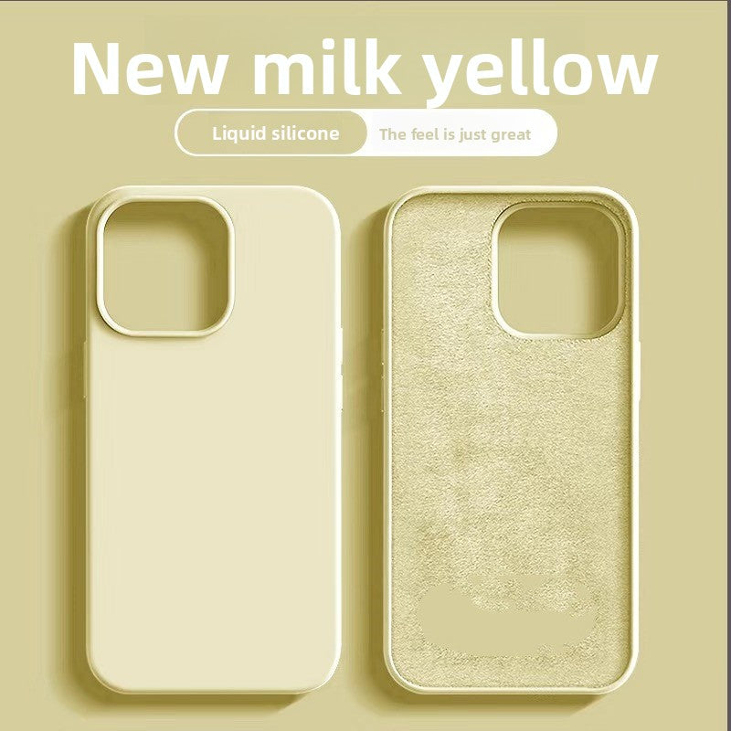 Large Hole Solid Silicone Phone Case for iPhone Matte Full Coverage
