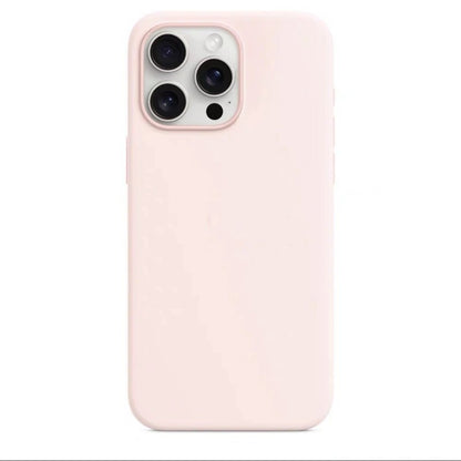 Large Hole Solid Silicone Phone Case for iPhone Matte Full Coverage