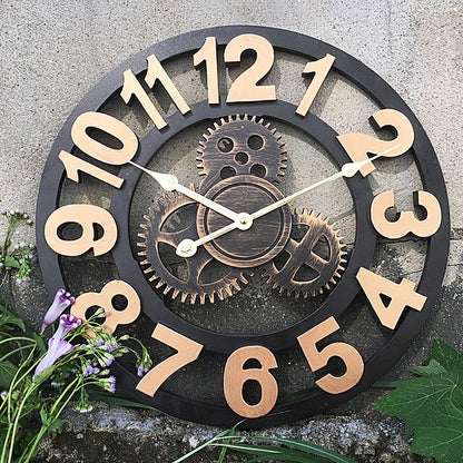 Large industrial style wall clock