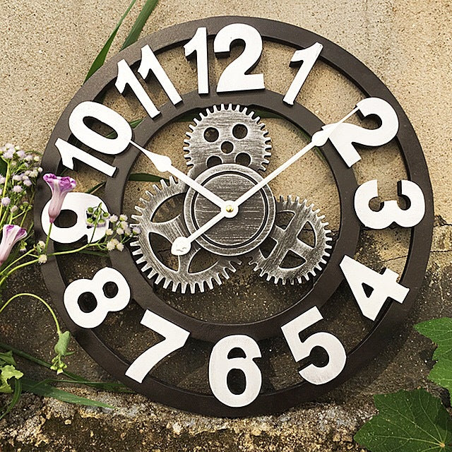 Large industrial style wall clock