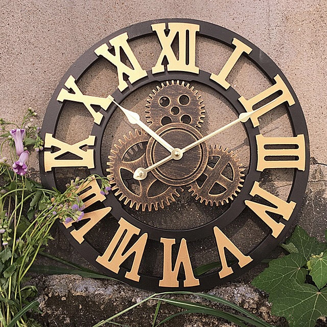 Large industrial style wall clock
