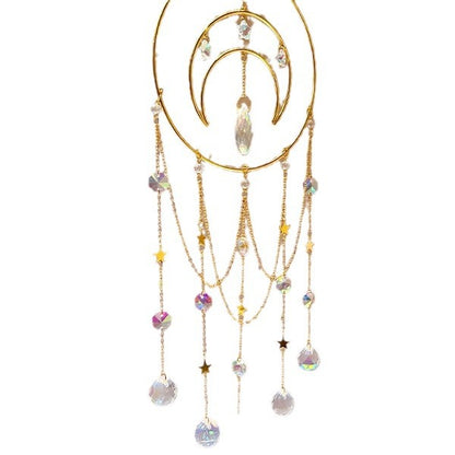 Large Moon Sun Catcher Glass Crystal Hanging Decoration