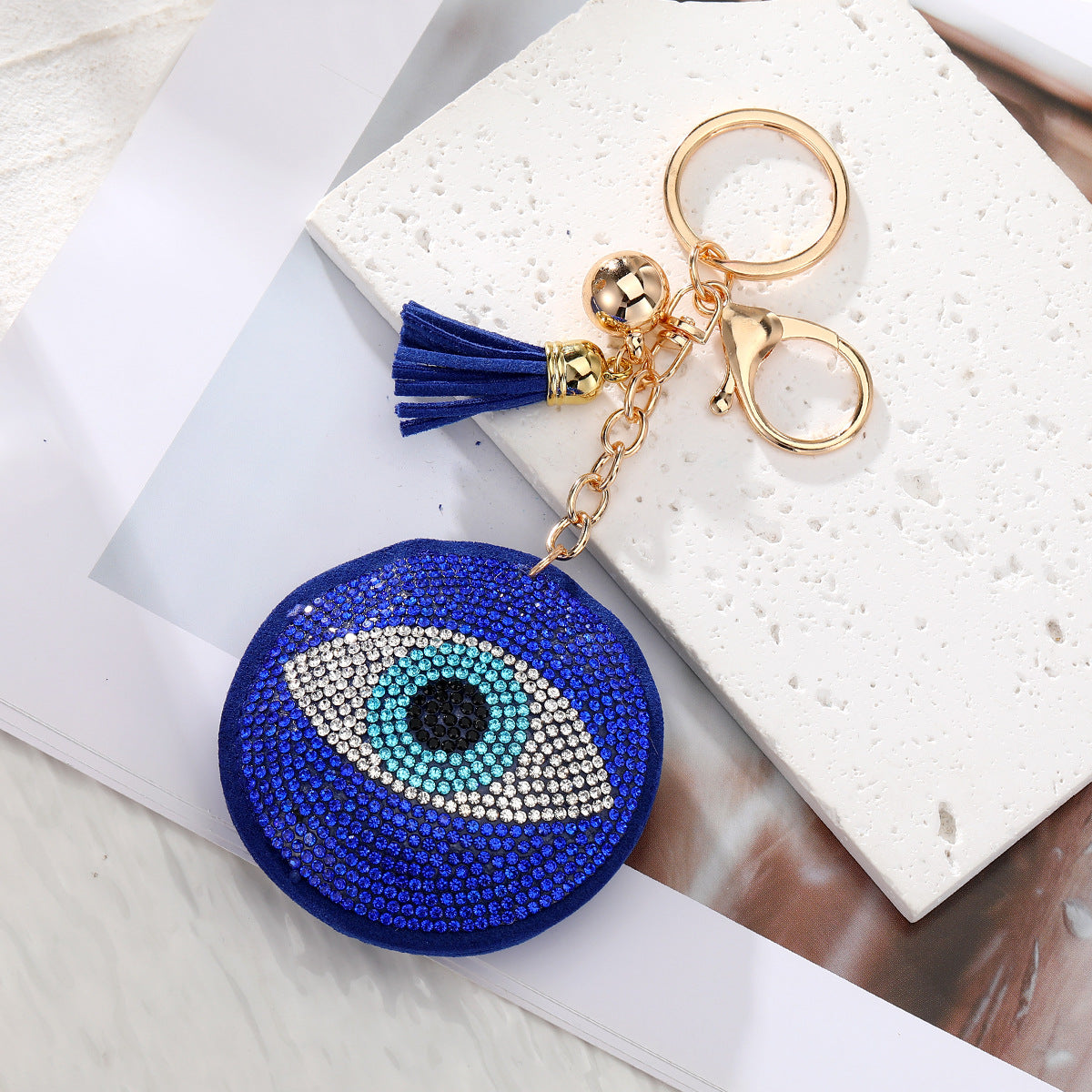 Large Pendant with Diamond-studded Evil Eye
