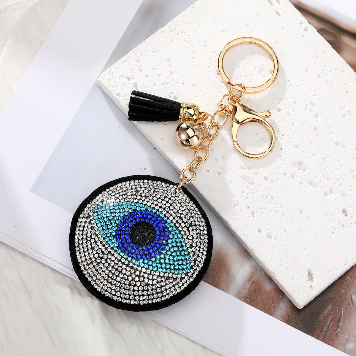 Large Pendant with Diamond-studded Evil Eye