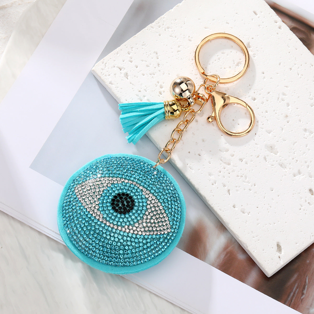 Large Pendant with Diamond-studded Evil Eye