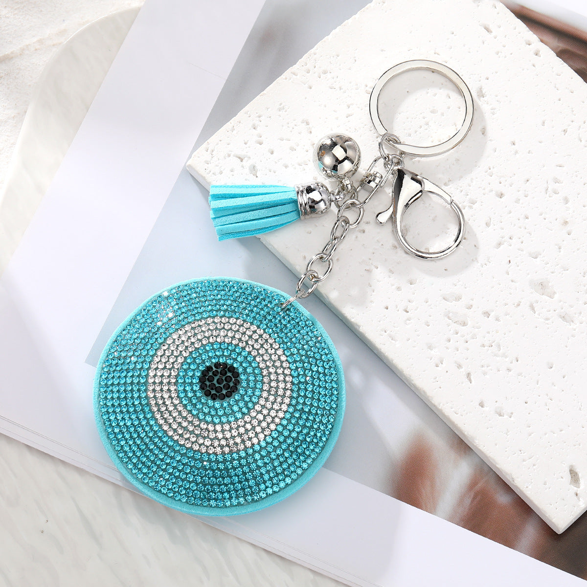 Large Pendant with Diamond-studded Evil Eye