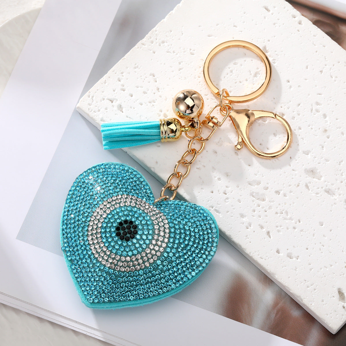 Large Pendant with Diamond-studded Evil Eye