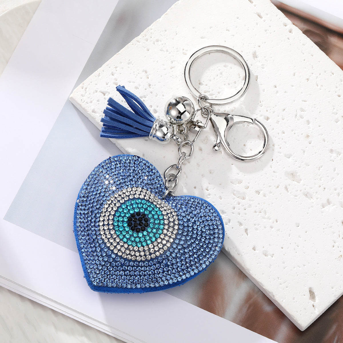 Large Pendant with Diamond-studded Evil Eye
