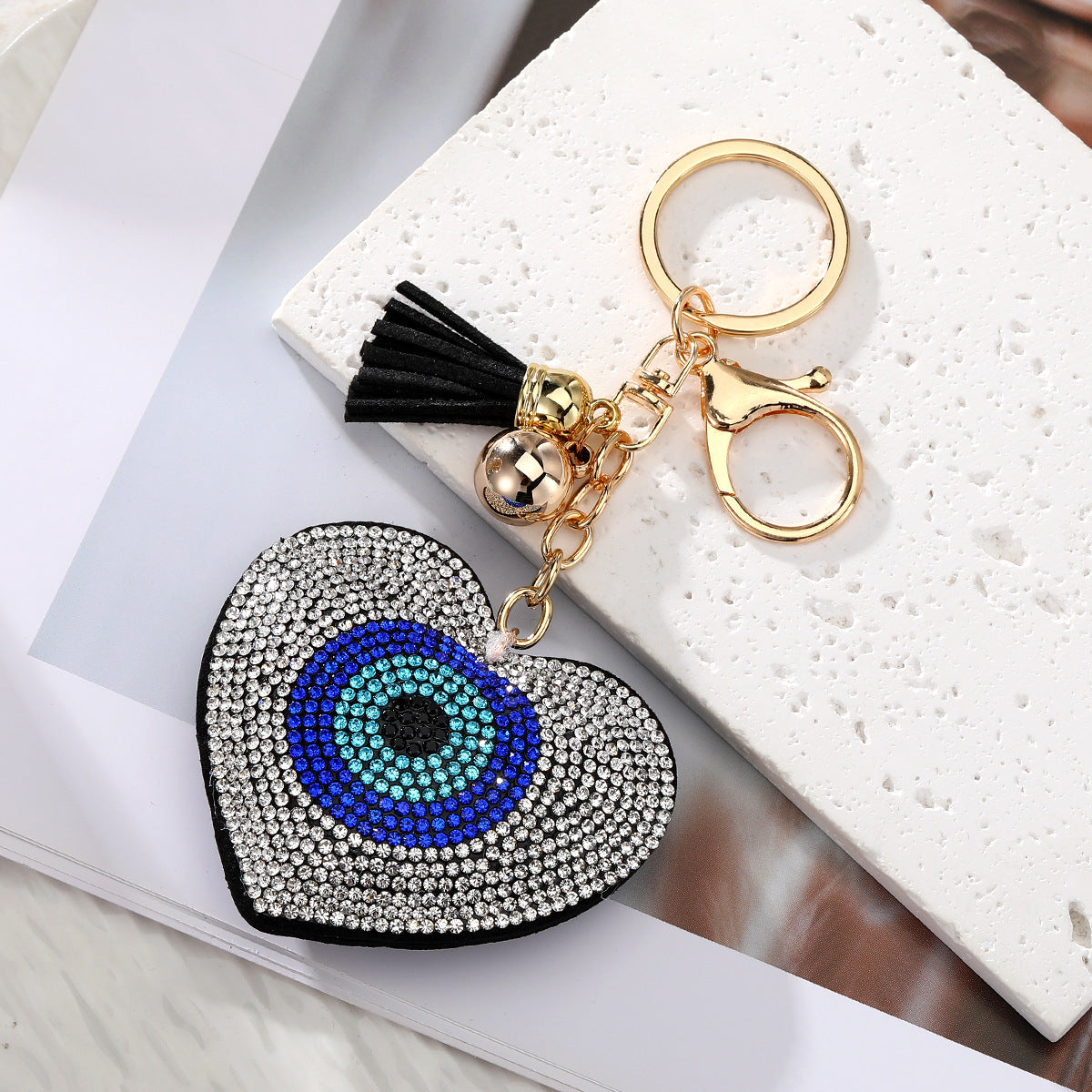 Large Pendant with Diamond-studded Evil Eye