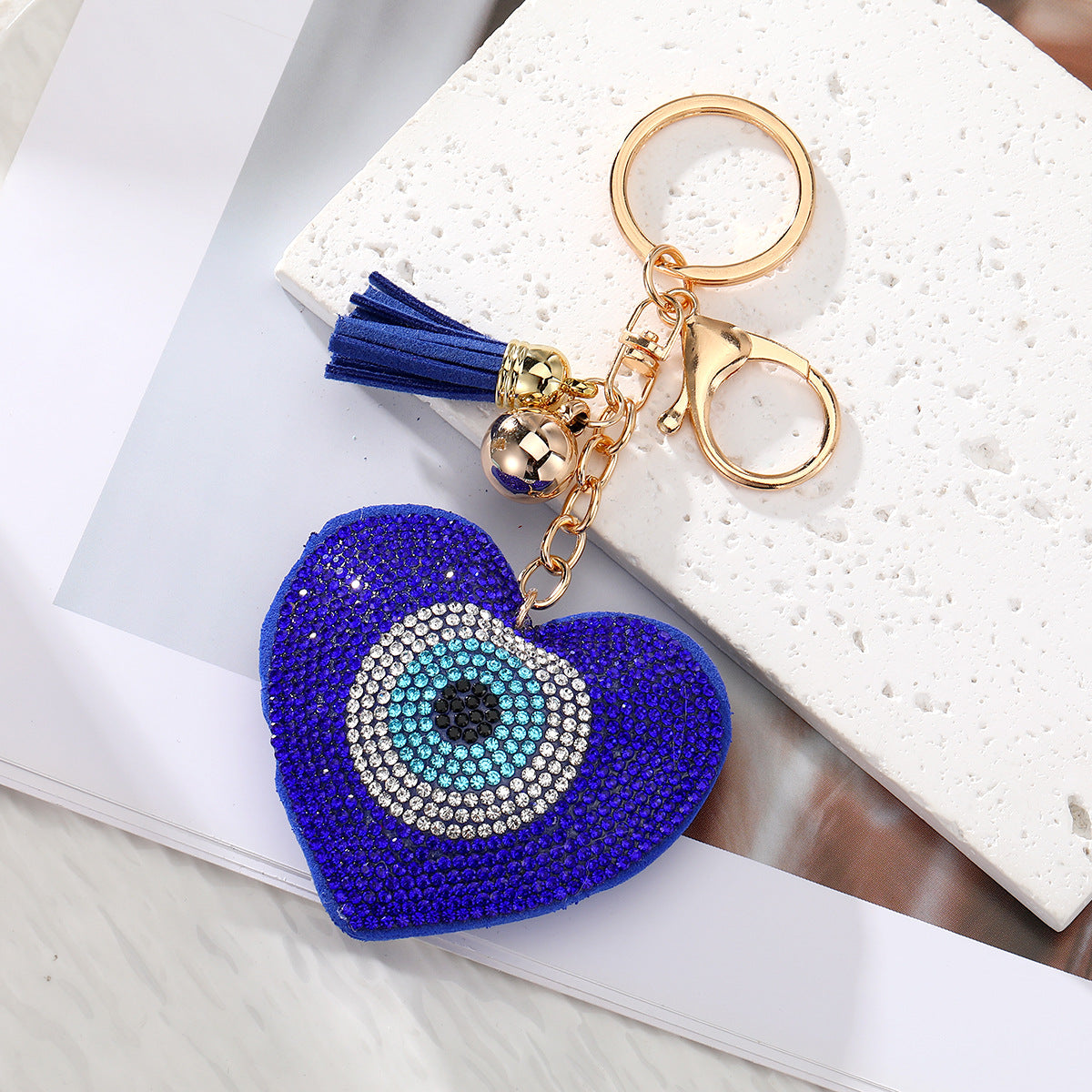 Large Pendant with Diamond-studded Evil Eye