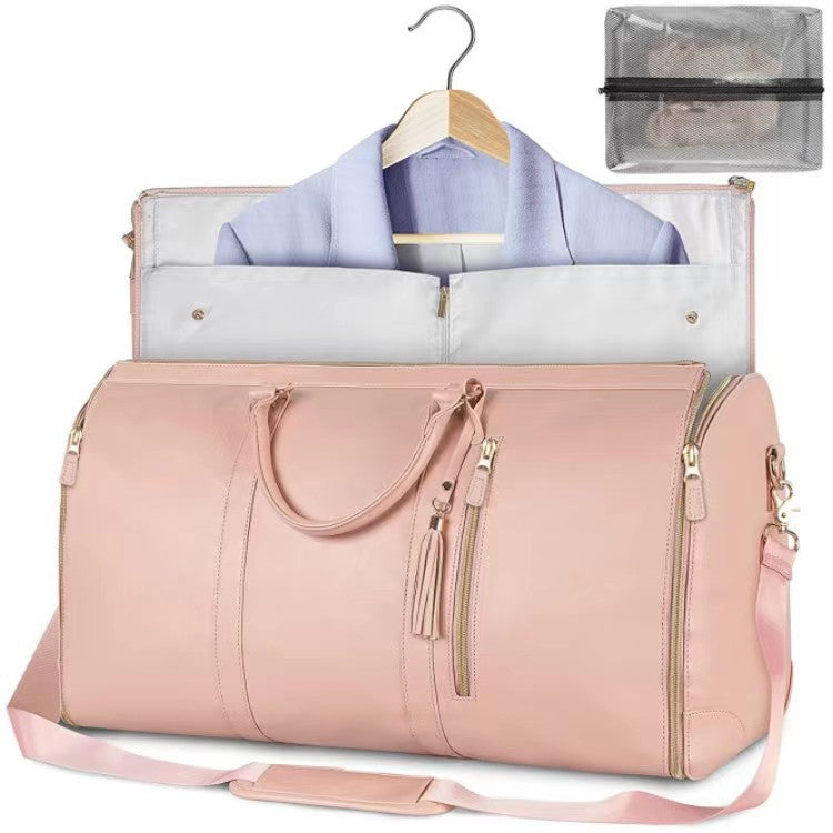 Large PU Leather Foldable Travel Duffel Bag