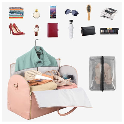 Large PU Leather Foldable Travel Duffel Bag