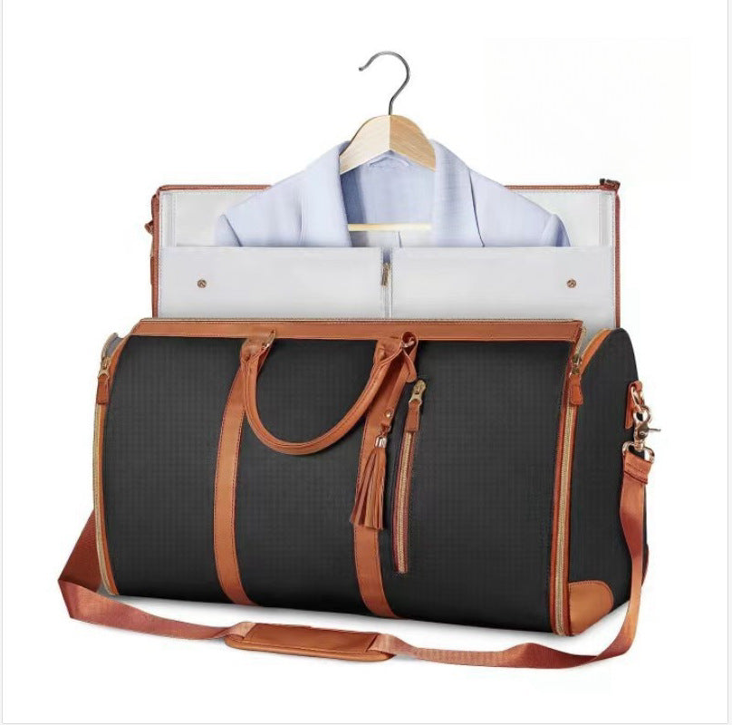 Large PU Leather Foldable Travel Duffel Bag