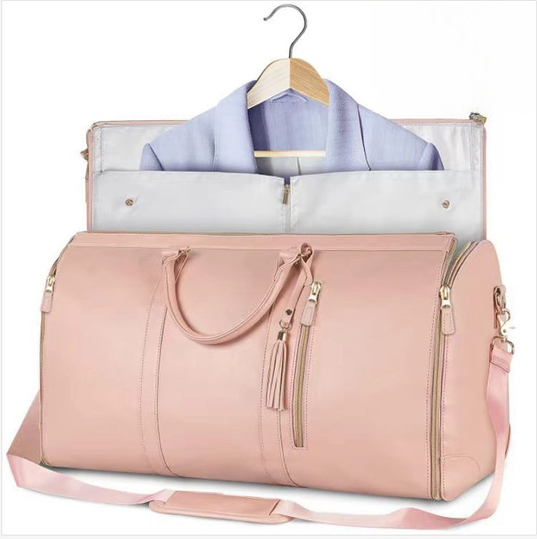 Large PU Leather Foldable Travel Duffel Bag