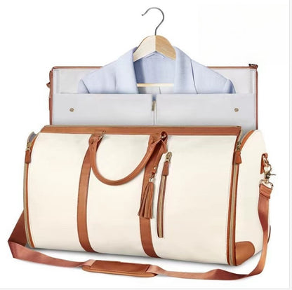 Large PU Leather Foldable Travel Duffel Bag