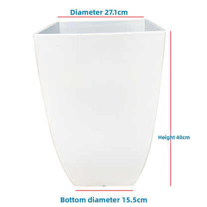 Large Resin Flower Pot with Modern Cement Finish