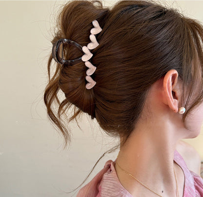 Large Shark Hair Clip with Pearl Decoration