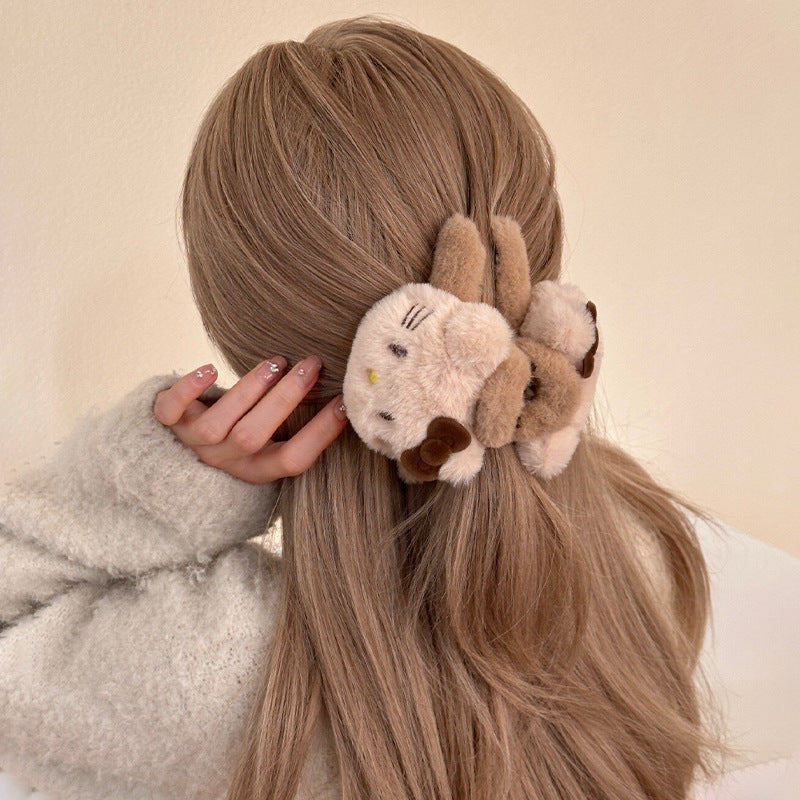 Large Shark Hair Clip with Pearl Decoration