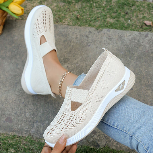 Large-size casual comfortable women's leather shoes