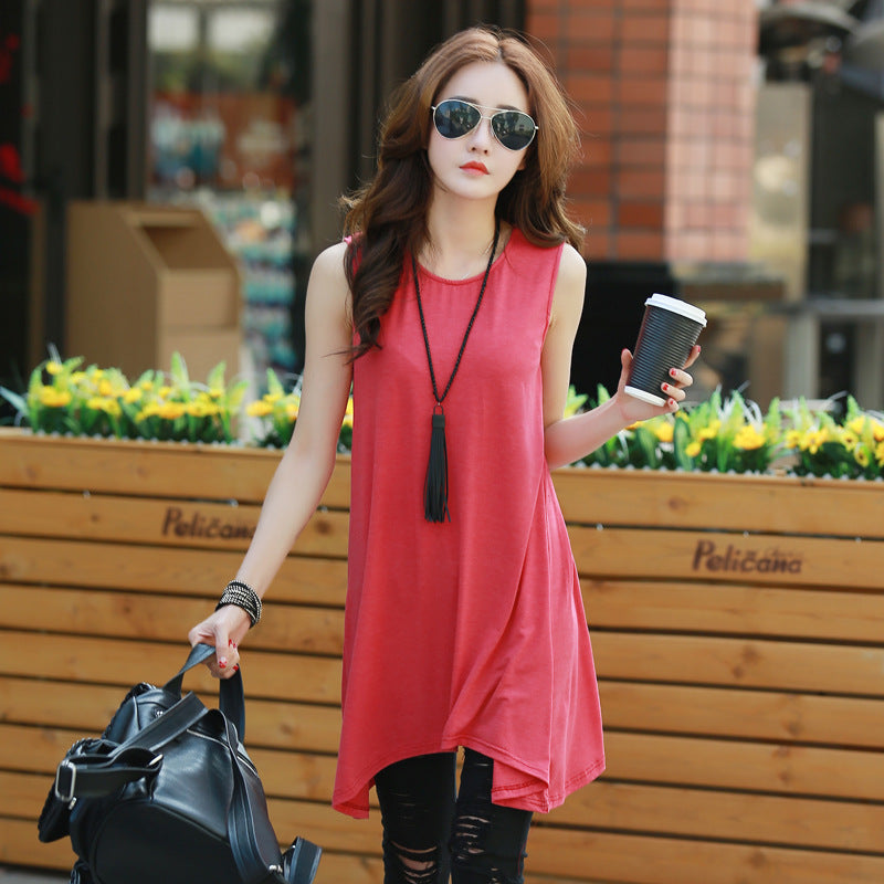 Large Size Loose Cotton Sleeveless Vest T-Shirt