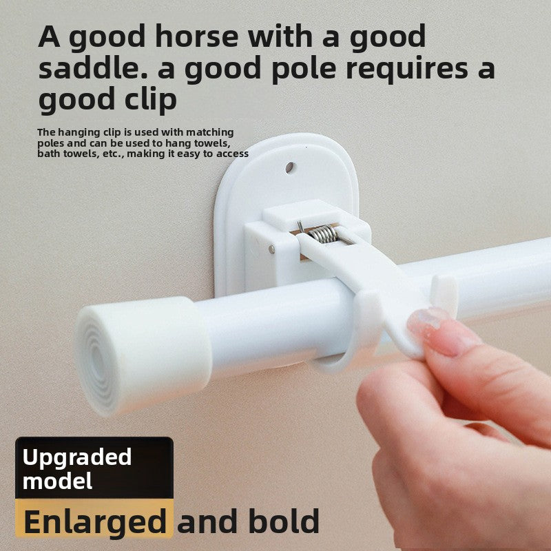 Large-sized curtain rod hanger without drilling holes