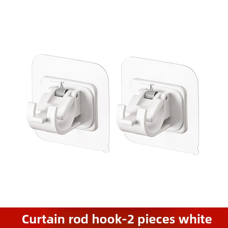 Large-sized curtain rod hanger without drilling holes