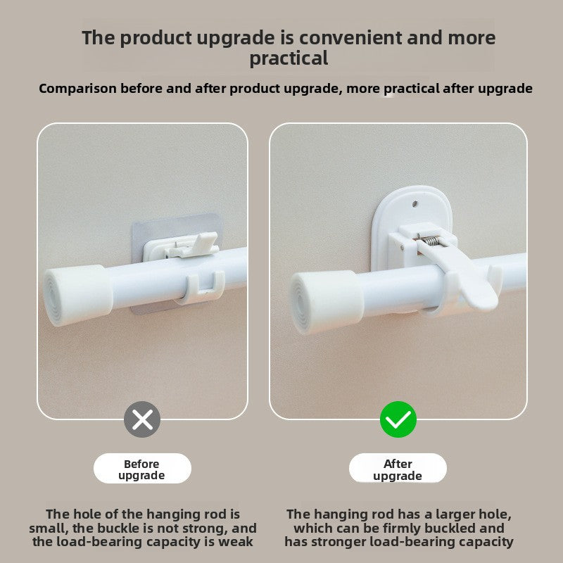 Large-sized curtain rod hanger without drilling holes