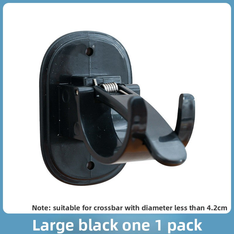 Large-sized curtain rod hanger without drilling holes