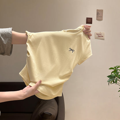 Large-sized short-sleeved T-shirt