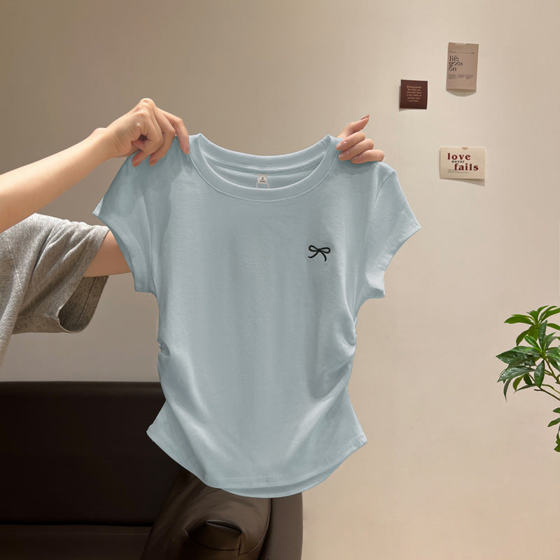 Large-sized short-sleeved T-shirt
